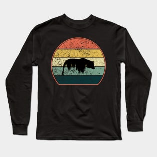 Vintage Retro Sunset Art Of Zoo Long Sleeve T-Shirt